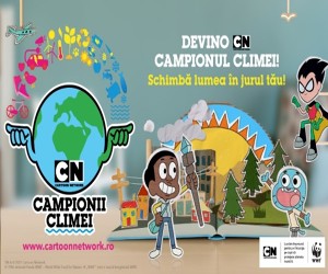 Cartoon Network ii incurajeaza pe copii sa intreprinda actiuni pozitive pentru a aborda schimbarile climatice